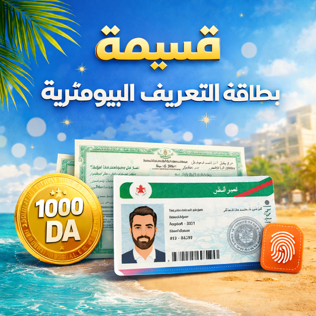 قسيمة بطاقة التعريف البيومترية