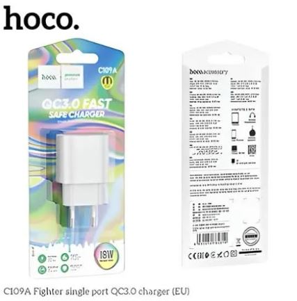 🔌 شاحن HOCO C109A الأصلي – QC 3.0 ⚡