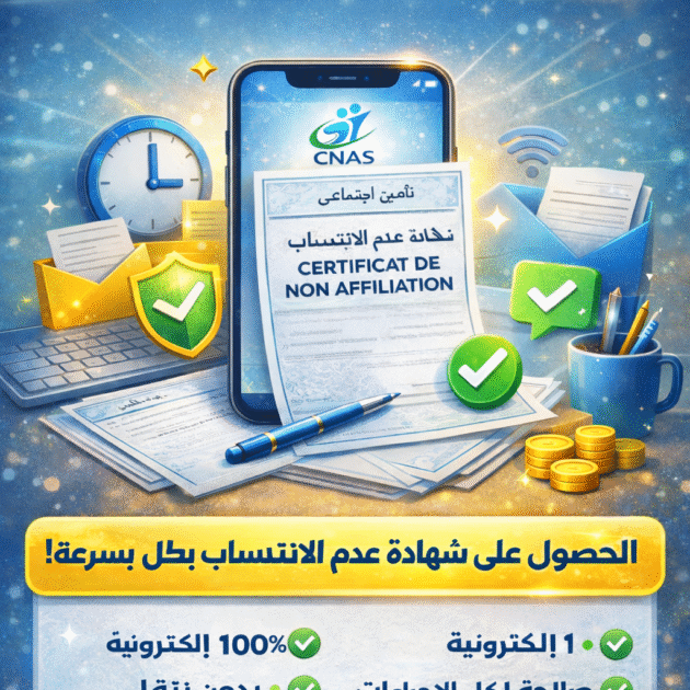 🔔 خدمة استخراج شهادة عدم الانتساب CNAS 🔔
