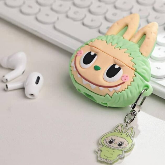 🎧✨ حافظة AirPods كرتونية – حماية + ستايل كيوت 🐰💚